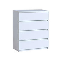 KOMMODE KRYOS 80,1/94/40cm mit 4 Schubladen Weiß - Weiß, Holzwerkstoff (80.1/94/40cm) - MASSENO