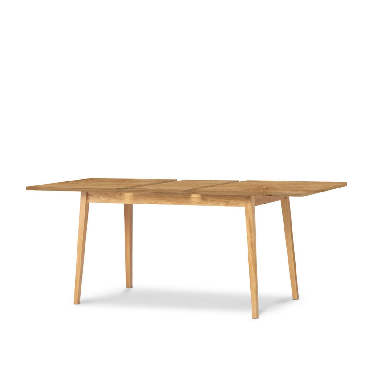AUSZIEHBARER-ESSTISCH FRISK Skandinavischer Stil, beige - Eichefarben/Beige, Eichenholz/Holzwerkstoff (80/140/75cm) - KONSIMO®