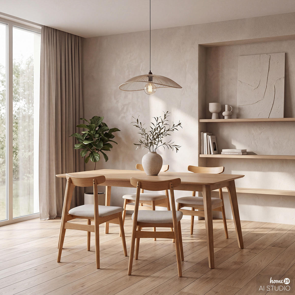 POLSTERSTUHL - 2er-Set - Eichefarben, Holz/Textil (46/78/54cm) - home24