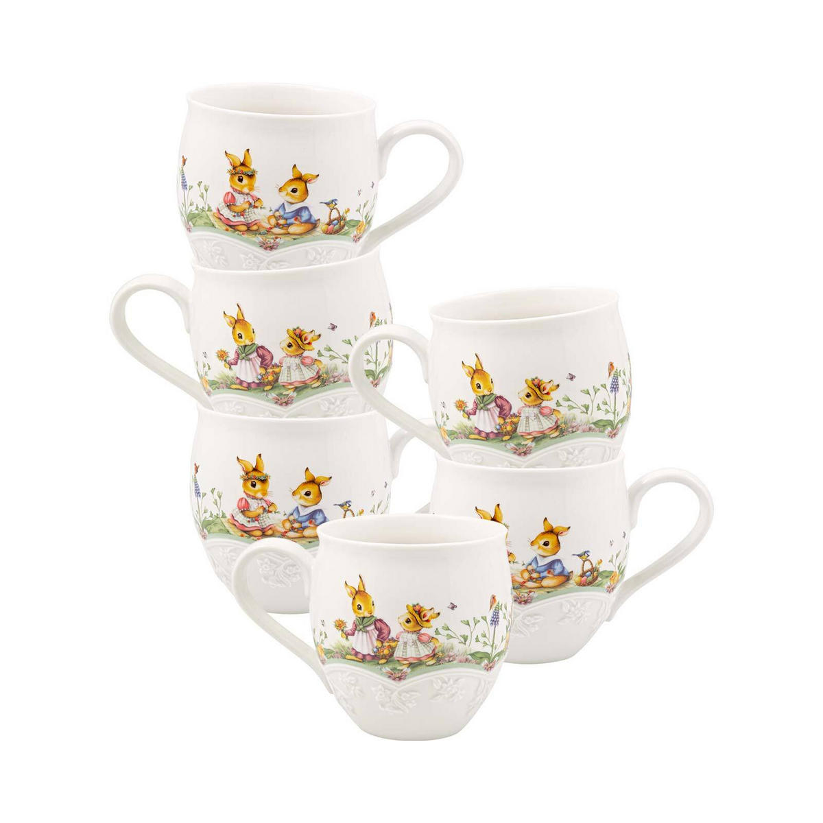 HENKELBECHER Spring Fantasy bunt 0,5 l 6er Set - Multicolor, Keramik (0.5L) - Villeroy & Boch