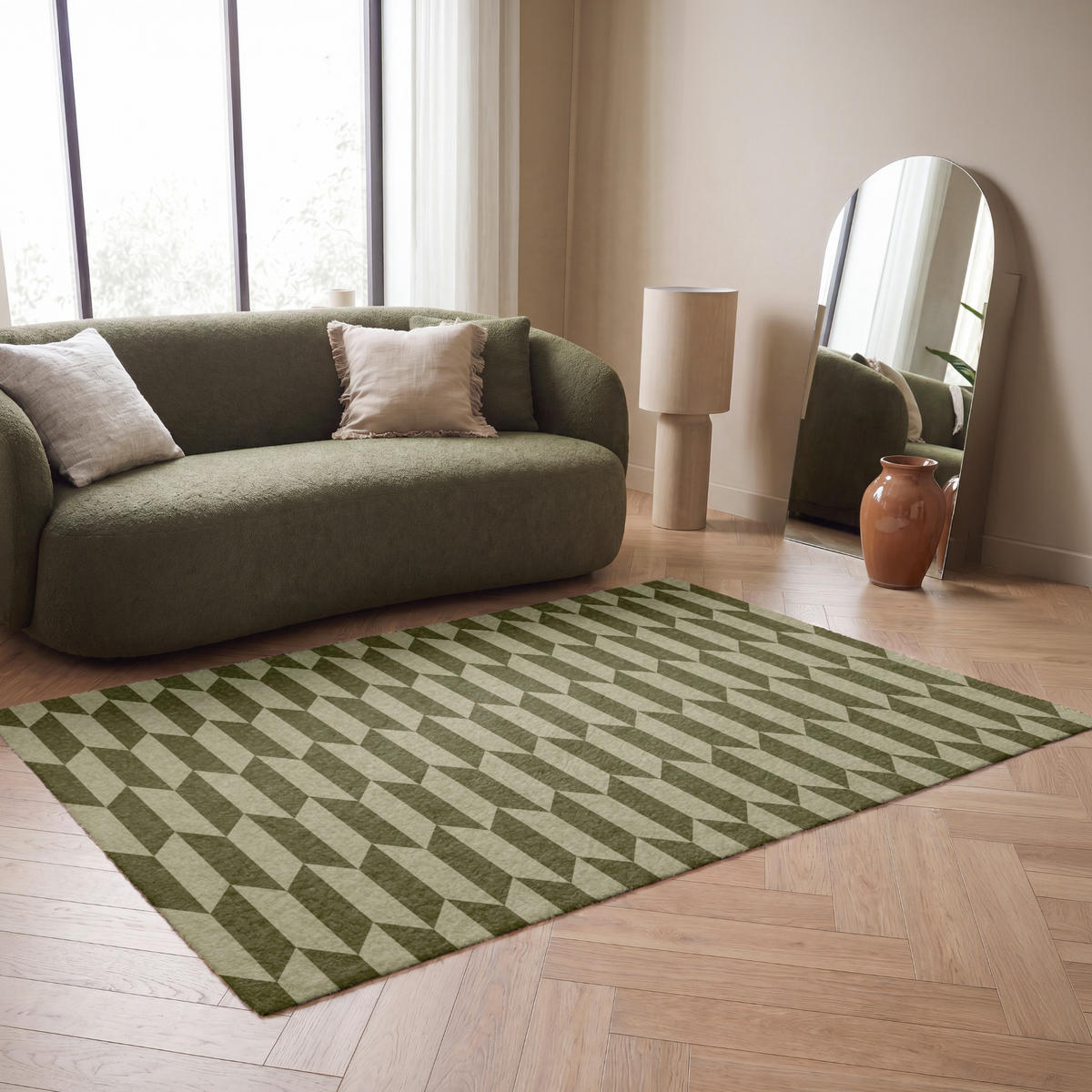 KOBERCE - Vzor - abstraktný - zelený - lietadlá - 180x120 cm - olivovozelená, textil/plast (180/0.4cm) - OnlyWow