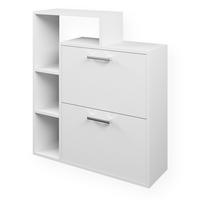 SCHUHKIPPER Orlando Weiß 24.5 x 90 cm - bílá, kompozitní dřevo (24.5/90/80cm) - Vicco