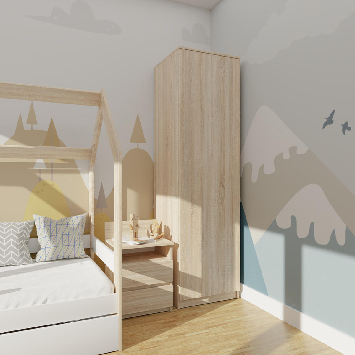 KLEIDERSCHRANK Sonoma 50/180/50 - Sonoma Eiche, Holzwerkstoff (50/180/50cm) - RAUMHIRSCH FURNITURE