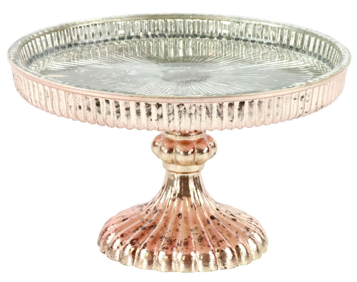 SERVIERPLATTE Biarritz Ø20 cm - Rosa, Glas (20/12/20cm) - FURNARO
