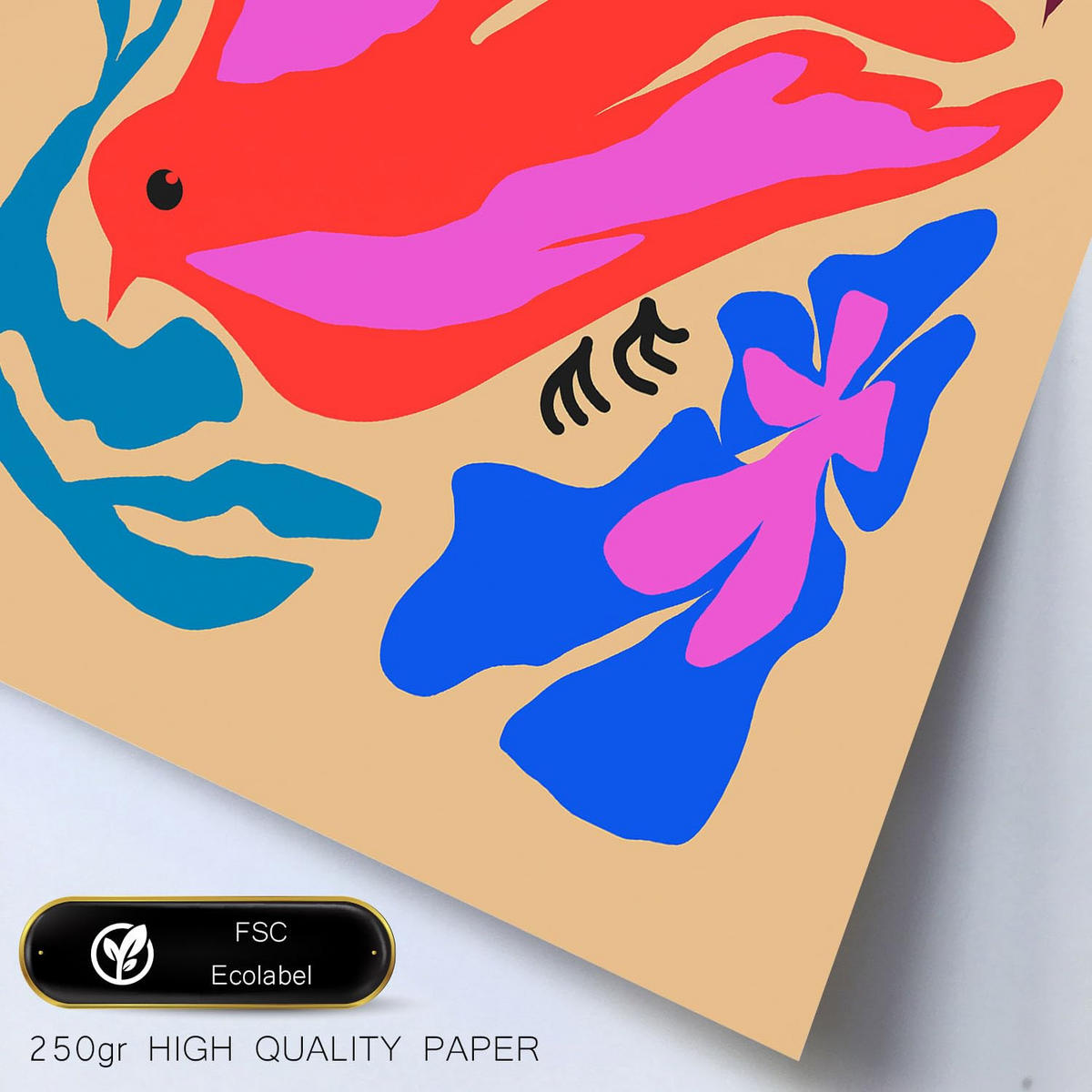 POSTER Set Mit 6 Malerisch 3 In Blume Zusammenfassung Ästhetische Dekorative Gemälde Für Ihr Wohnzimmer, Schlafzimmer, Zuhause A3 & A4 Rahmenlos - Klar, Papier (29/3cm) - Nacnic