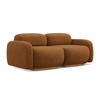 3-SITZER SOFA Bouclé Stoff Orange - Pink/Terra cotta, Holz/Textil (190/73/95cm) - Makamii