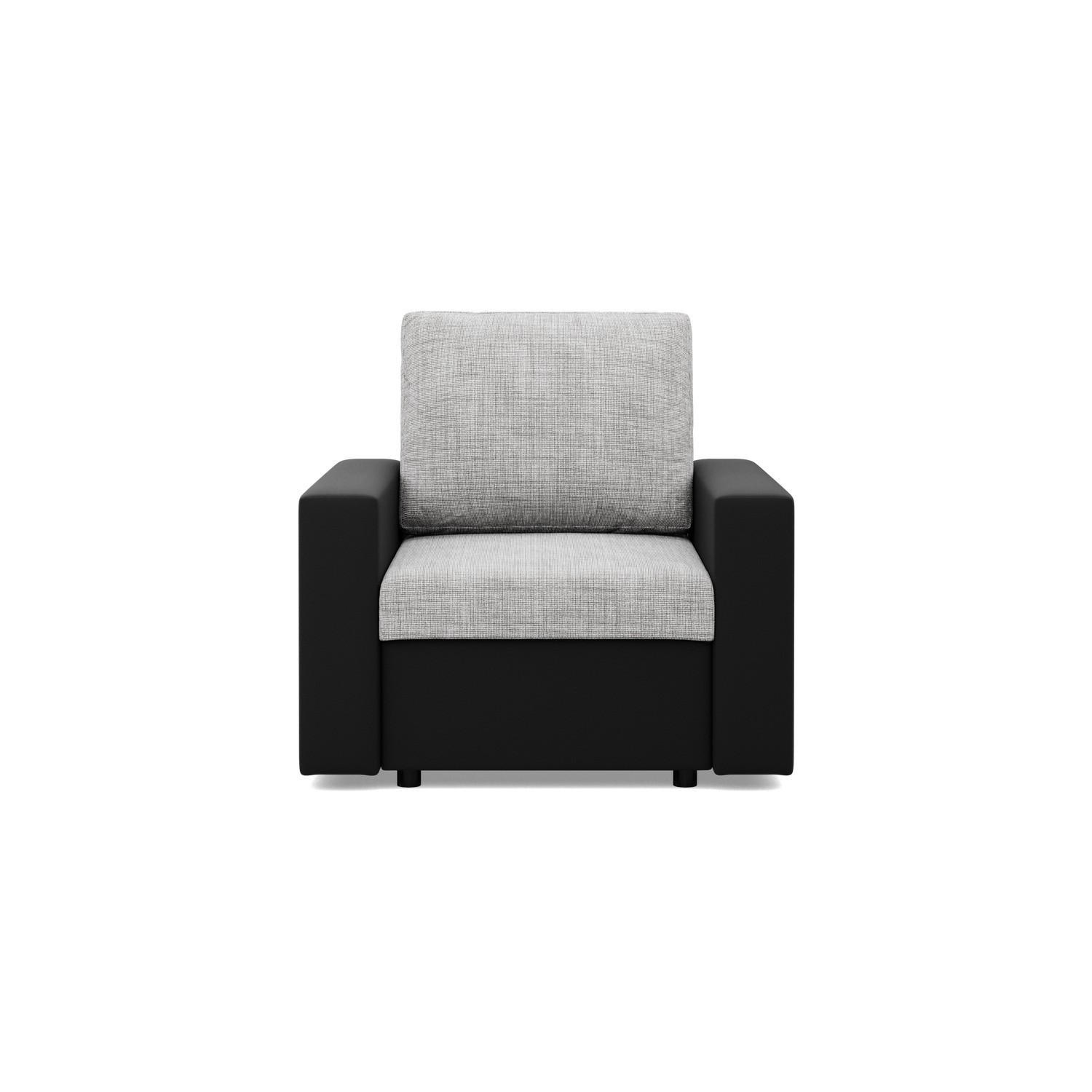 LOUNGESESSEL LUNA, BONELL, Grau + Schwarz - Schwarz/Grau, Textil (83/92/92cm)
