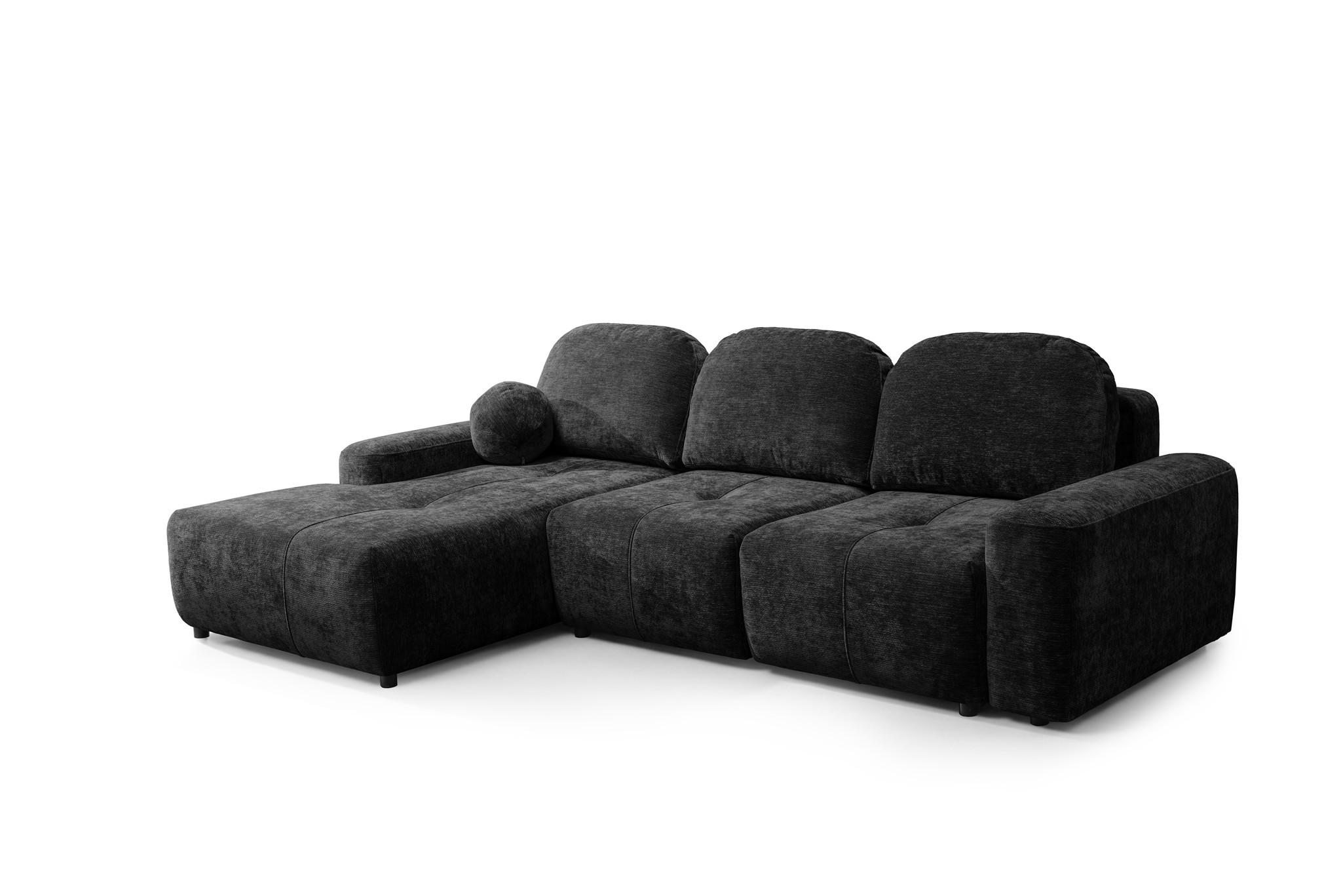 ECKSOFA Argos In Vibe - Schwarz, Holzwerkstoff/Textil (170/267cm) - Fun Möbel