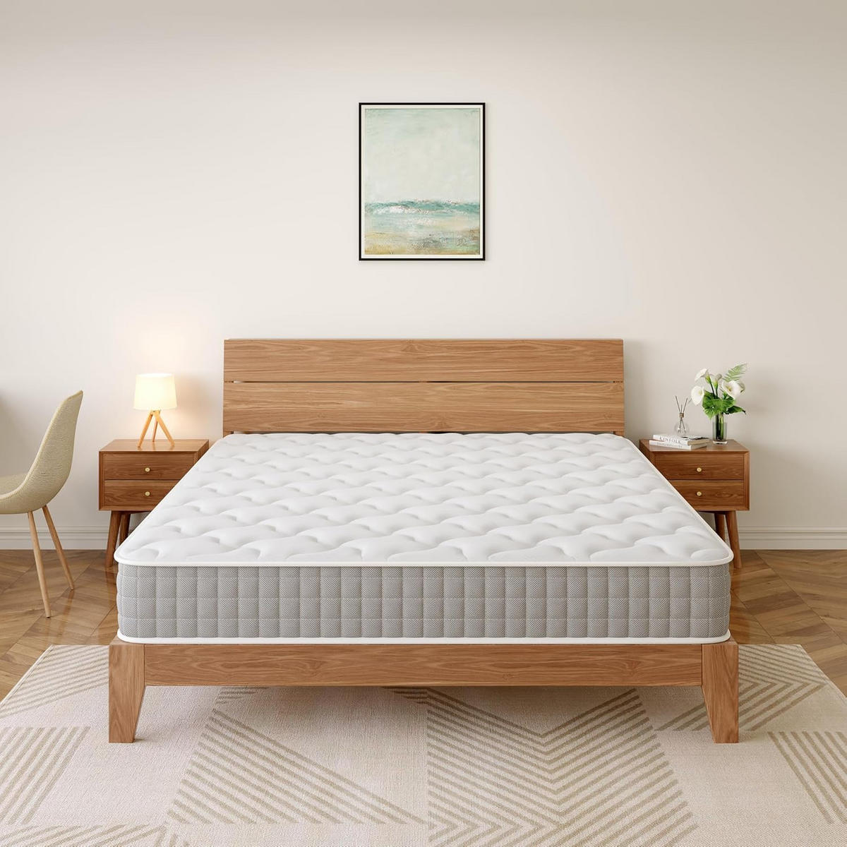 FEDERKERNMATRATZE 160/200 cm, Höhe ca.: 20 cm, komfortabel, ergonomisches 7-Zonen-Design - Multicolor, Textil (160/200cm) - DEWINNER