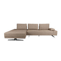 SOFA 3-SITZER Shelly Chaise Longue Links Beige - Beige/Braun, Kunststoff (308/90/183.5cm) - Dutchbone