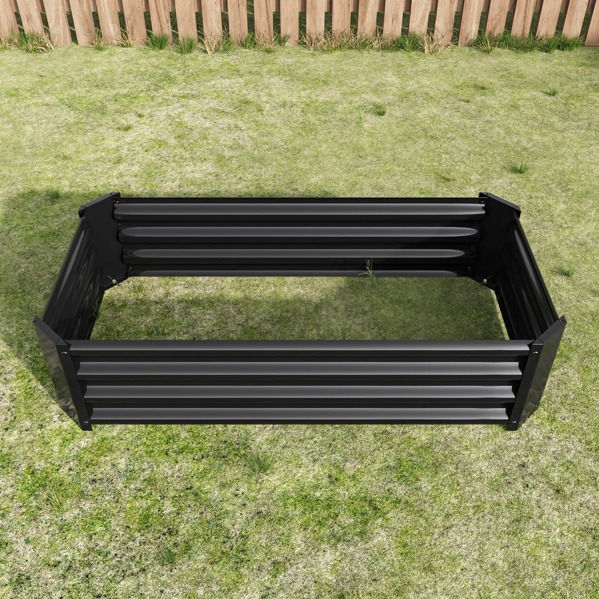 HOCHBEET Metall robust offen anthrazit - Schwarz, Metall (120/30/60cm) - Fortuna Lai