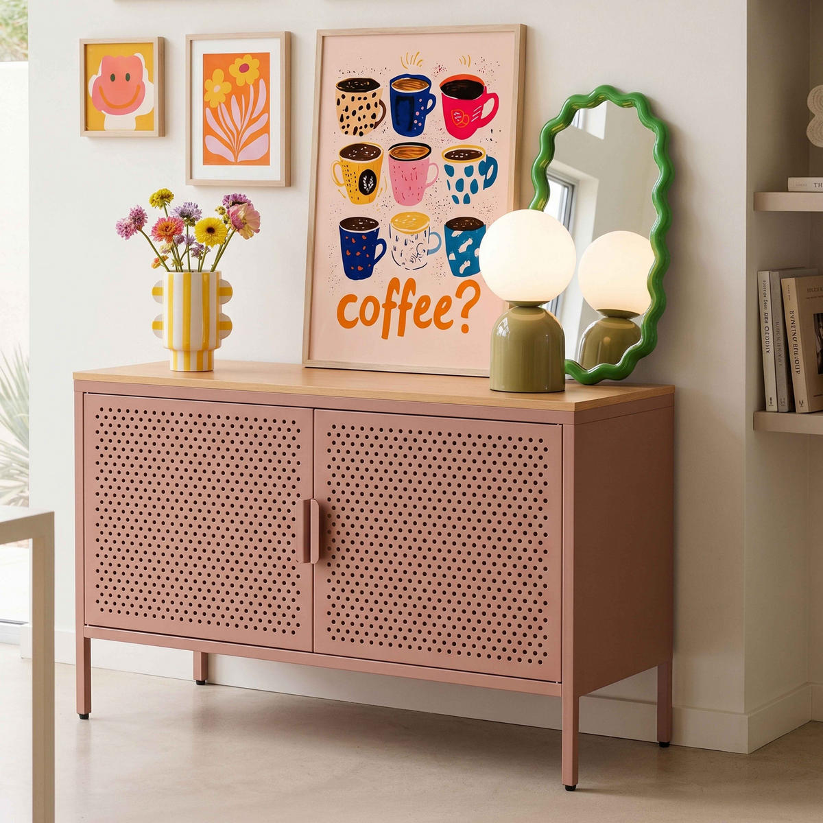 SIDEBOARD 100 cm, Braun - Braun, Metall (100/60/40cm) - Oviala