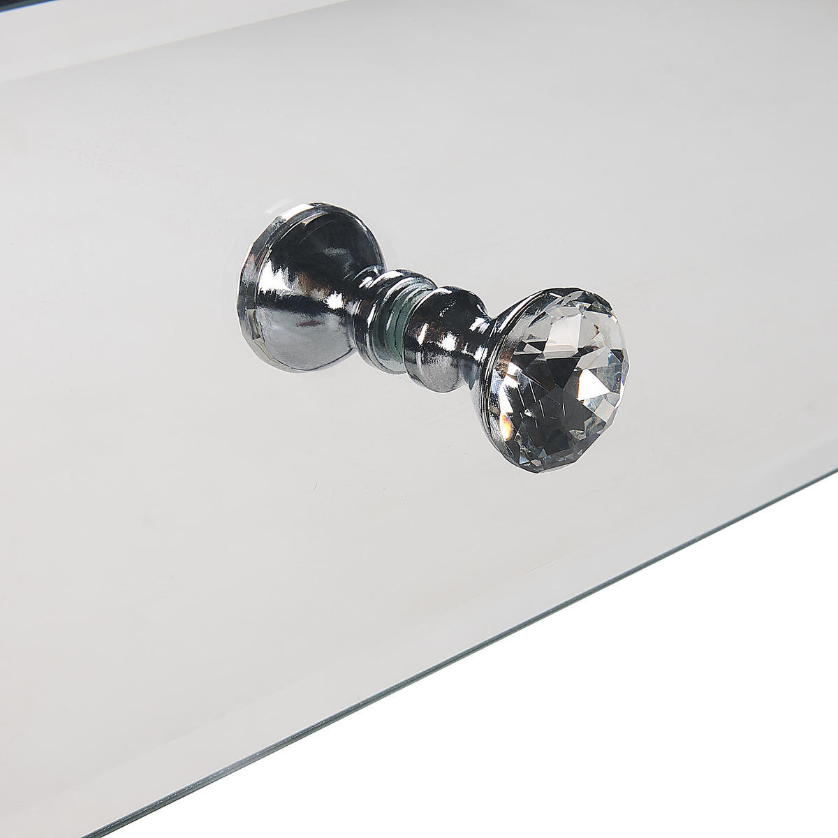 COUCHTISCH Silber mit Schublade verspiegelt Nesle - Silberfarben, Glas (47/110/46cm) - Beliani
