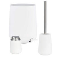 BAD ACCESSOIRES SET Nova 3tlg. white (weiß) - Weiß, Kunststoff (23/29/23cm) - Zone Denmark