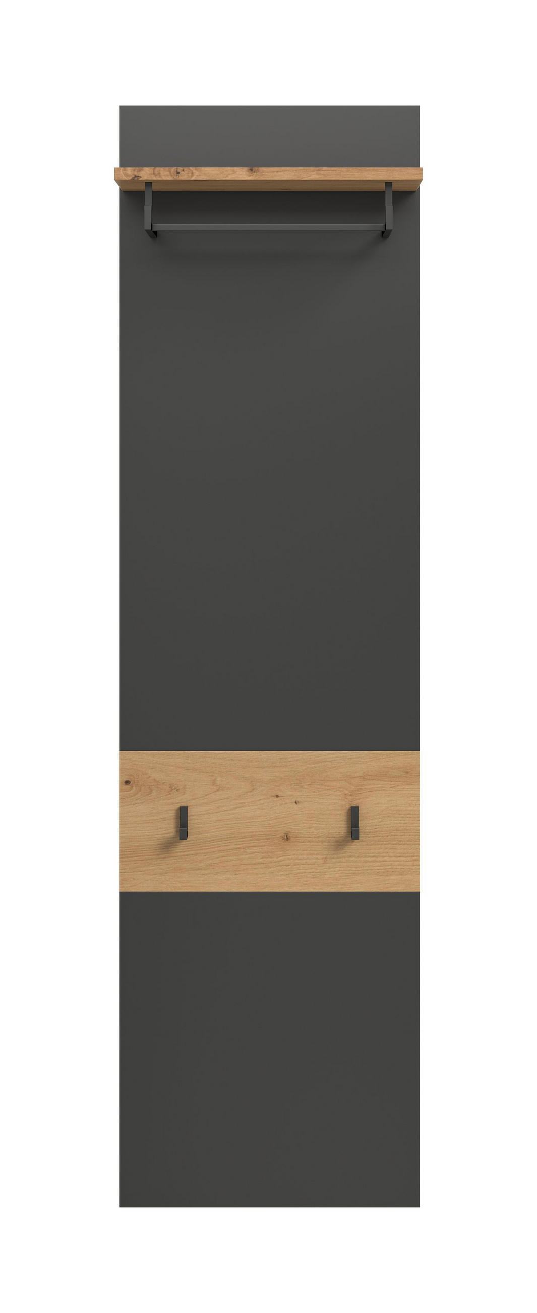 PANEEL CANU (B/H/T: ca. 45/165/29 cm) in Basalt grau/Artisan Nachbildung - Grau, Holzwerkstoff (45/165/29cm)