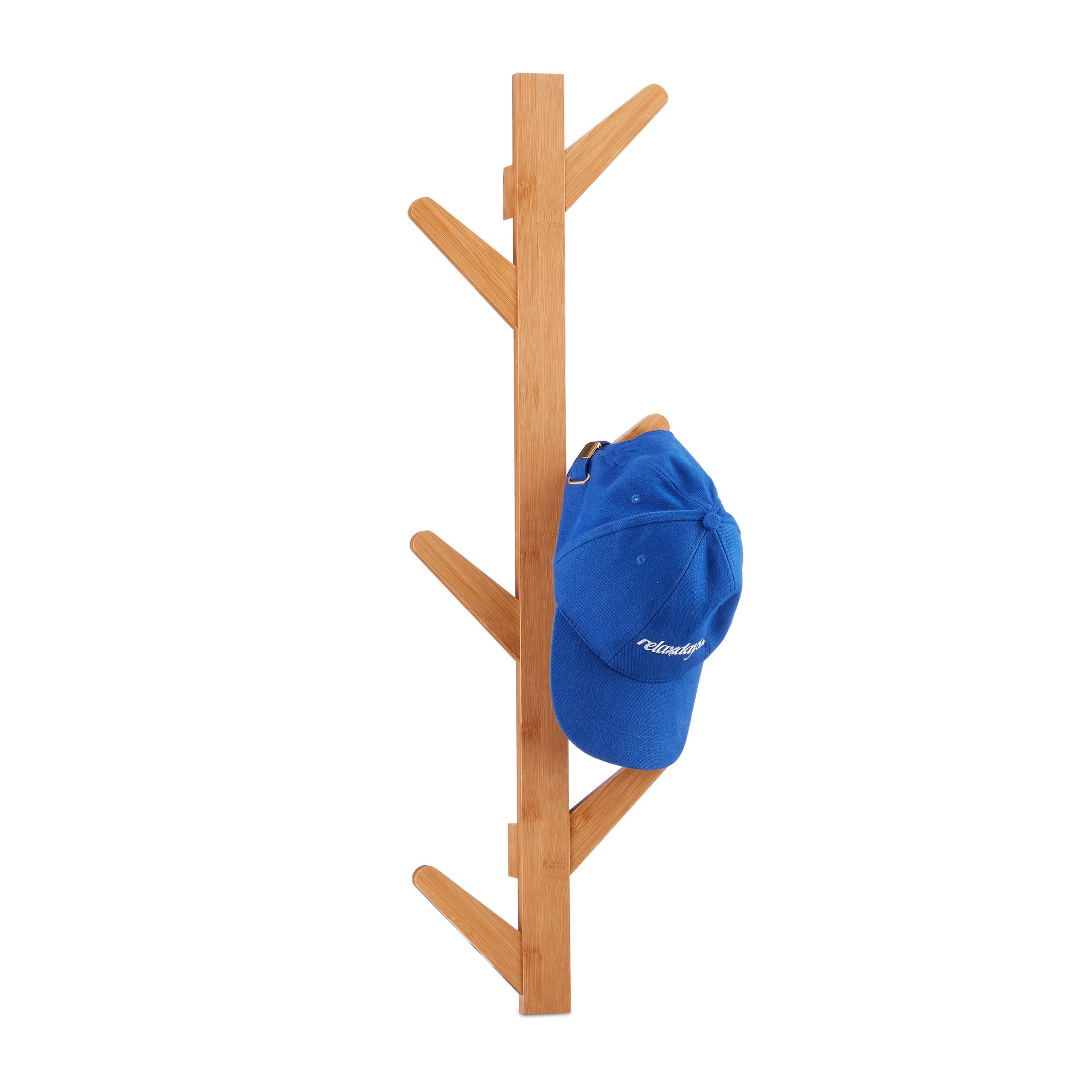 KROKLIST natur bambu 6-krokar 78 cm Ljusbrun 78/22/7 cm