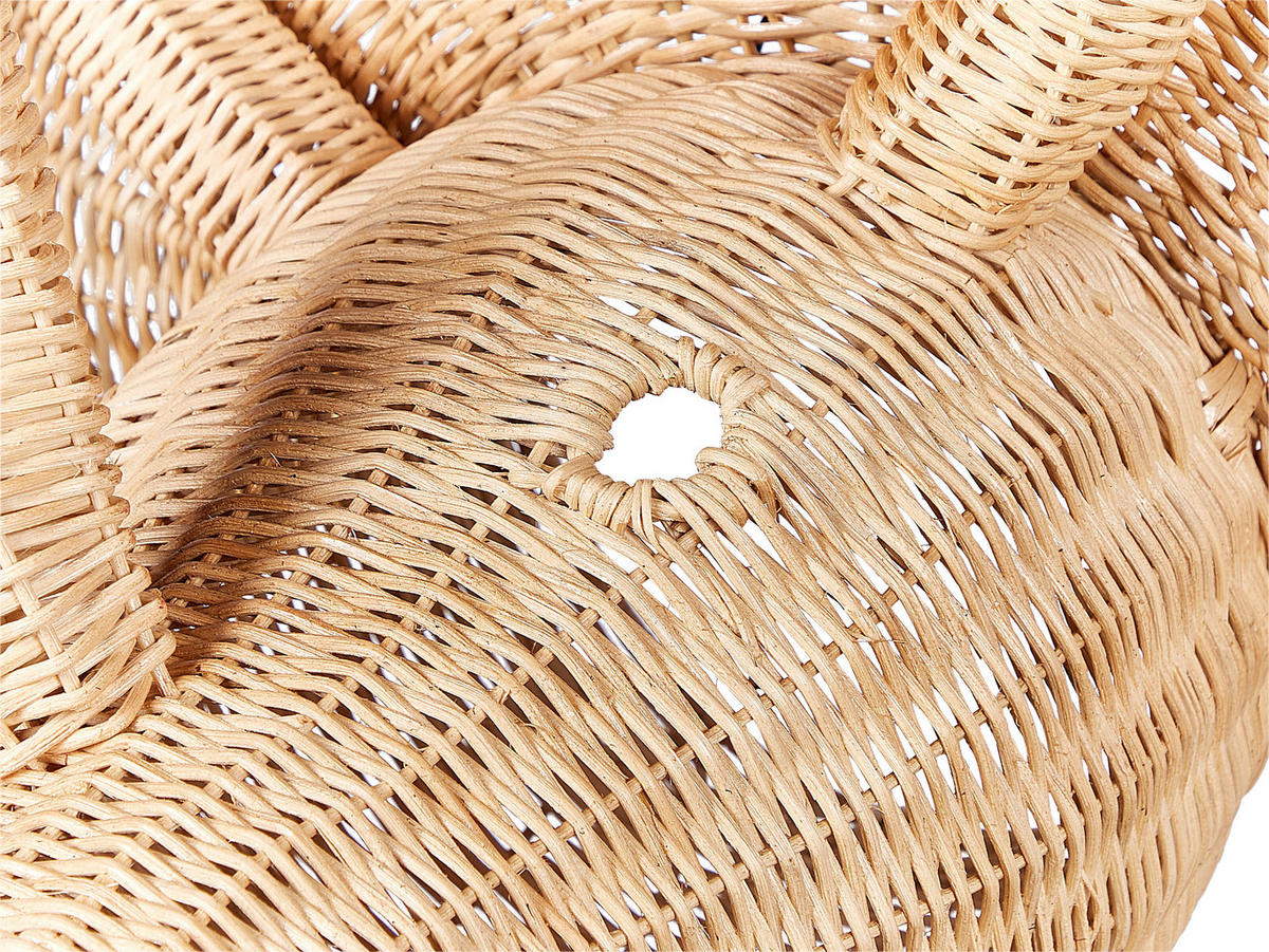 WANDDEKORATION Rattan heller holzfarbton Bioko - Hellbraun, Naturmaterialien (63/44/40cm) - Beliani