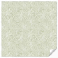 TAPETE - Gelassenheit - Blumen - Grün - 220x200 cm - Salbeigrün, Papier (220/200cm) - OnlyWow