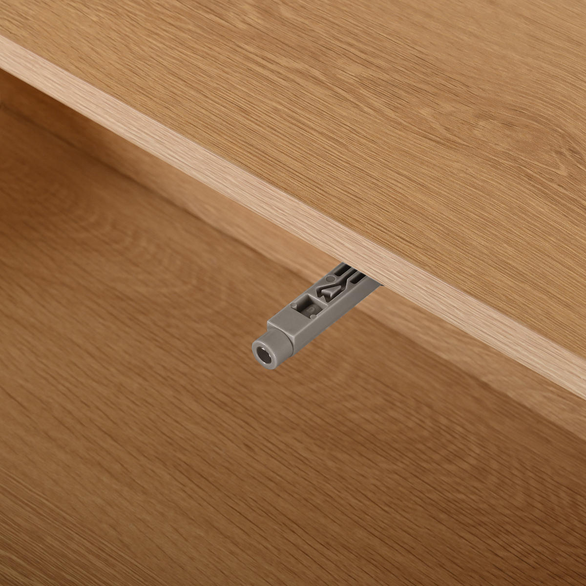 SIDEBOARD in Naturfarben Kommode mit 3D-Textur und 6 Schubladen für Wohn- und Esszimmer, B115.5/T38/H75 cm - Schwarz/Naturfarben, Holzwerkstoff/Metall (115.5/75/38cm) - STILVORA