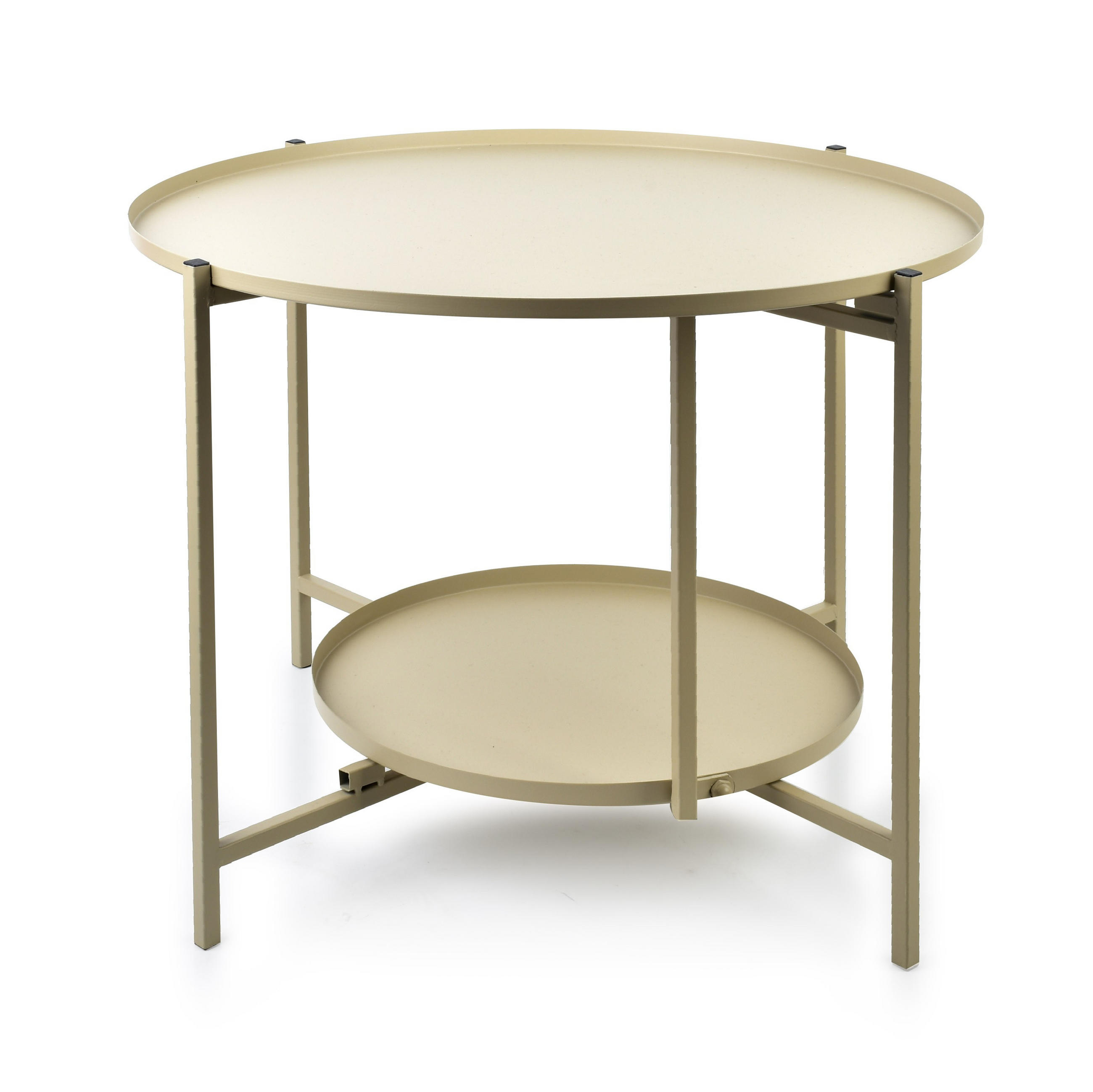 COUCHTISCH Lucas Beige 60.5/60.5/45 cm Metall - Beige, Metall (60.5/60.5/45cm) - Mondex