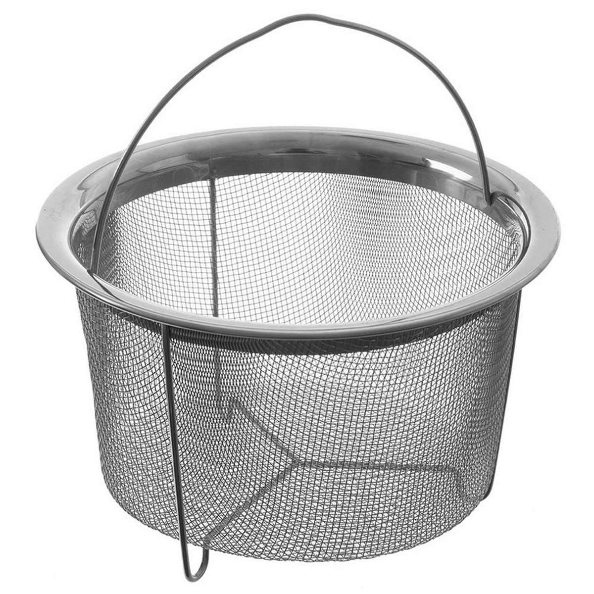 FRITTIERKORB Silber 21,5 x 13 cm - Silberfarben, Metall (21.5cm) - Orion 