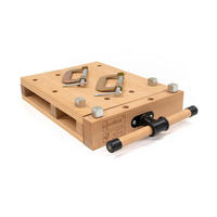 HOBELBANK Tragbare mit Schraubstock FSC Buchenholz 47/29/7 cm - Braun, Holz (29/7/47cm) - Rikta