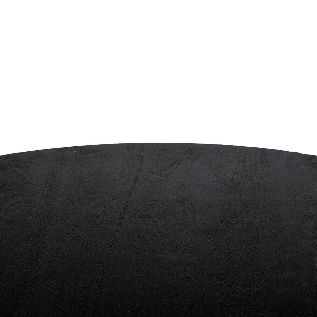 ESSTISCH rund aus Mangoholz 130cm, schwarz - Schwarz, Holz (130/130/76cm) - Giga Meubel