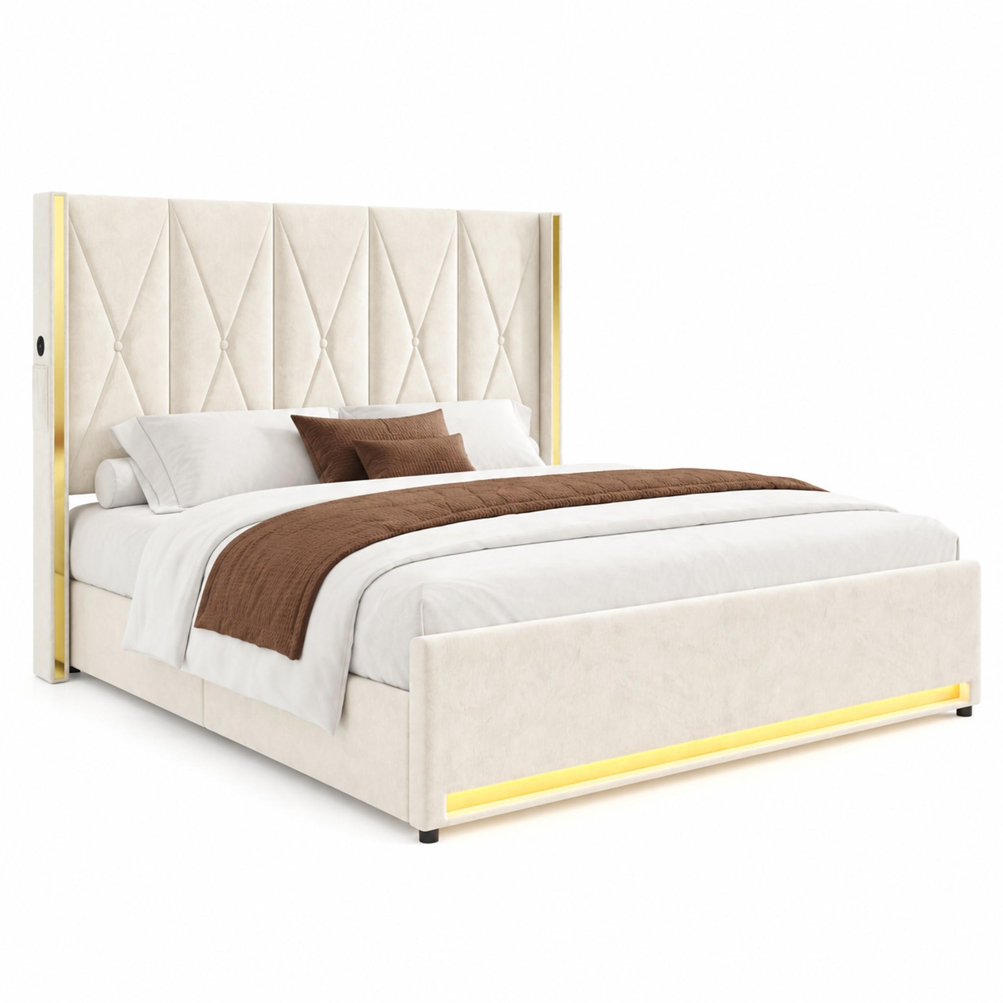 Meubliv Bett Beige 180x200 cm
