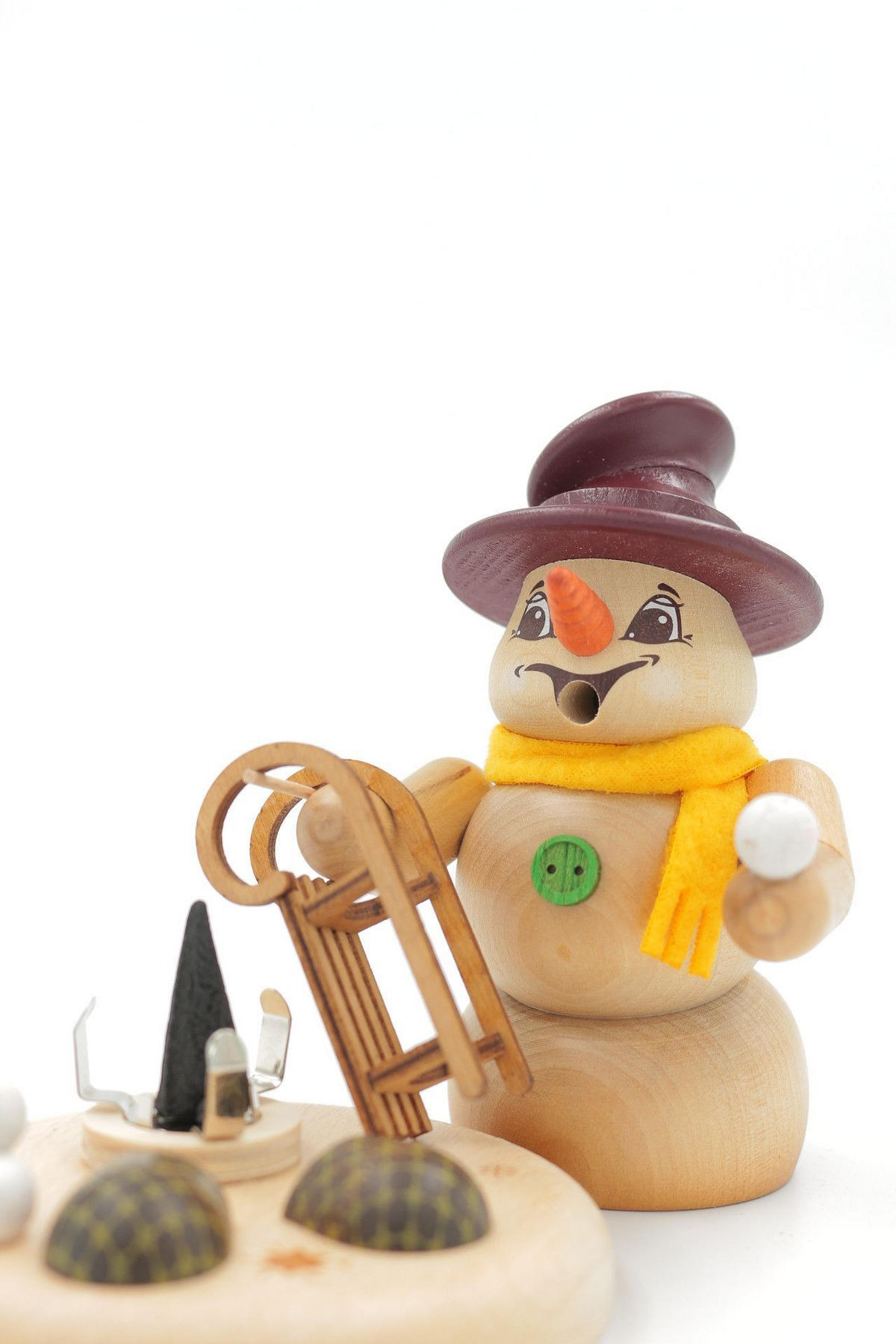 RAUCHFIGUR Scheemann Natur Schlitten 13 cm - Multicolor, Holz (10/13/0.1cm)