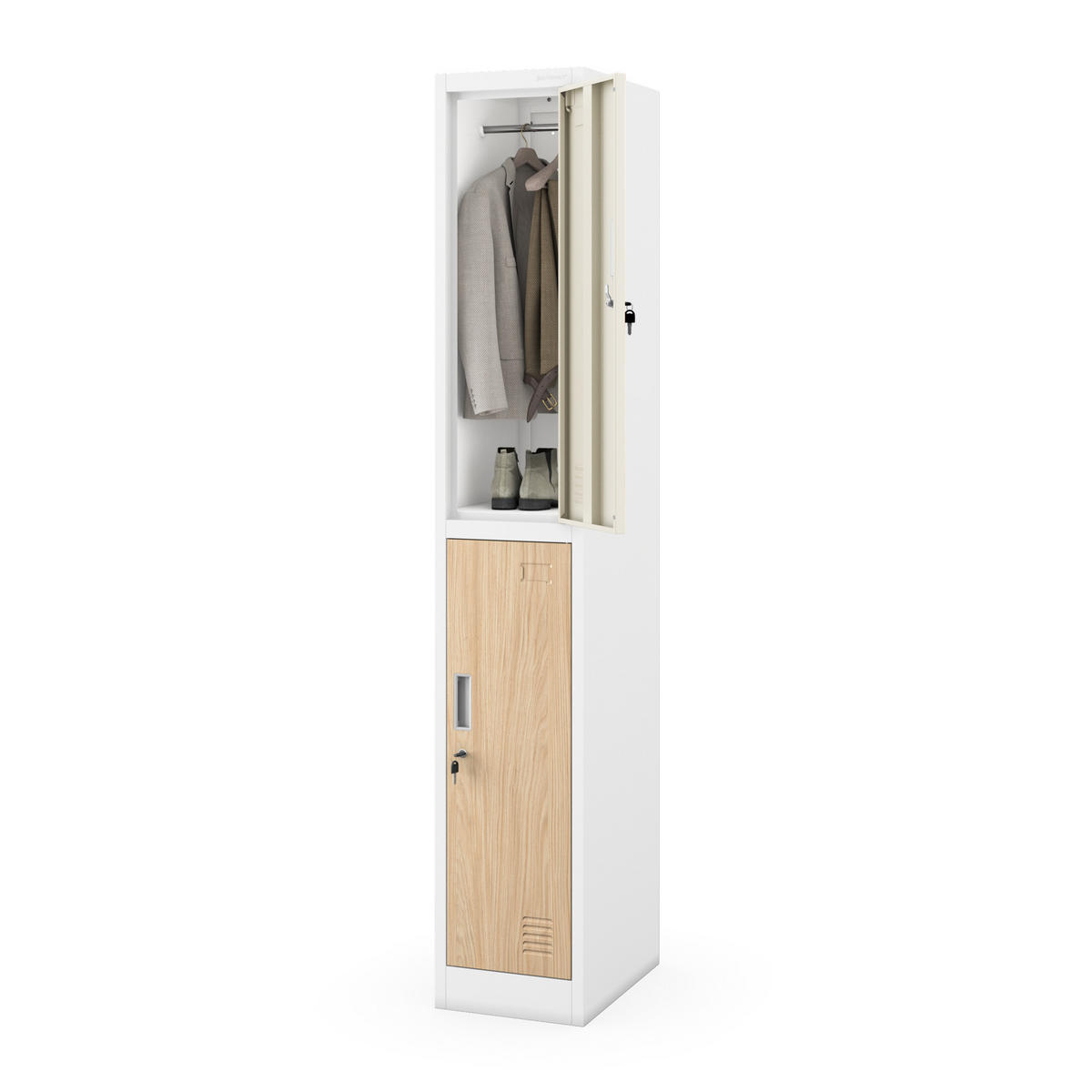 ARBEITSSCHUTZ-KLEIDERSCHRANK IGOR 1 Plus 185 × 32 × 45 cm - Sonoma Eiche, Metall (32/185/45cm) - Jan Nowak