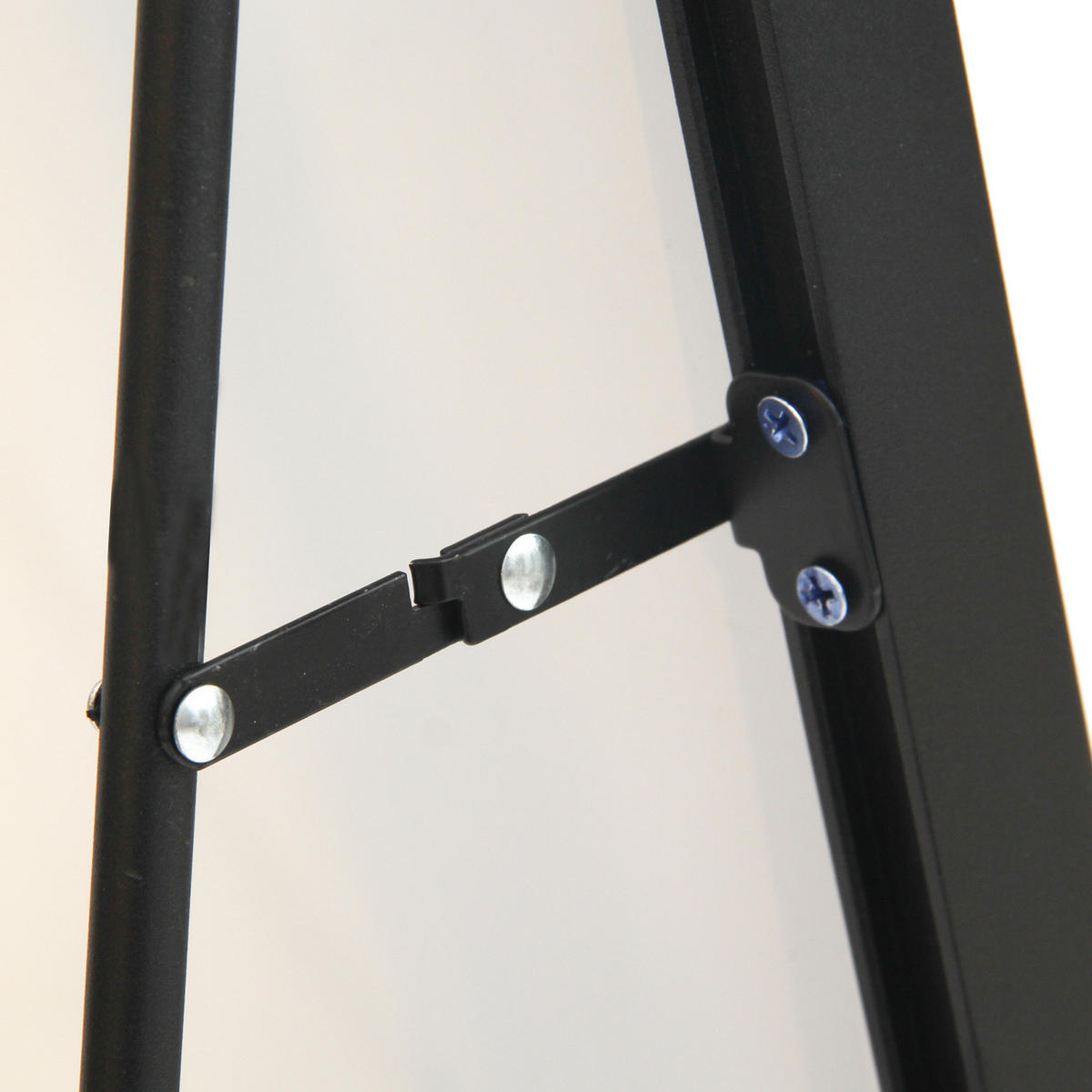 GANZKÖRPERSPIEGEL 53x162 cm, Rechteck, Aluminiumrahmen, verstellbarer Ständer, rutschfeste Basis, Schwarz - Schwarz, Metall (53/3/162cm) - BRILVERDE
