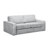 3-SITZER SOFA mit Schlaffunktion Cord Stoff Grau - Hellgrau/Schwarz, Kunststoff/Textil (195/80/100cm) - Makamii