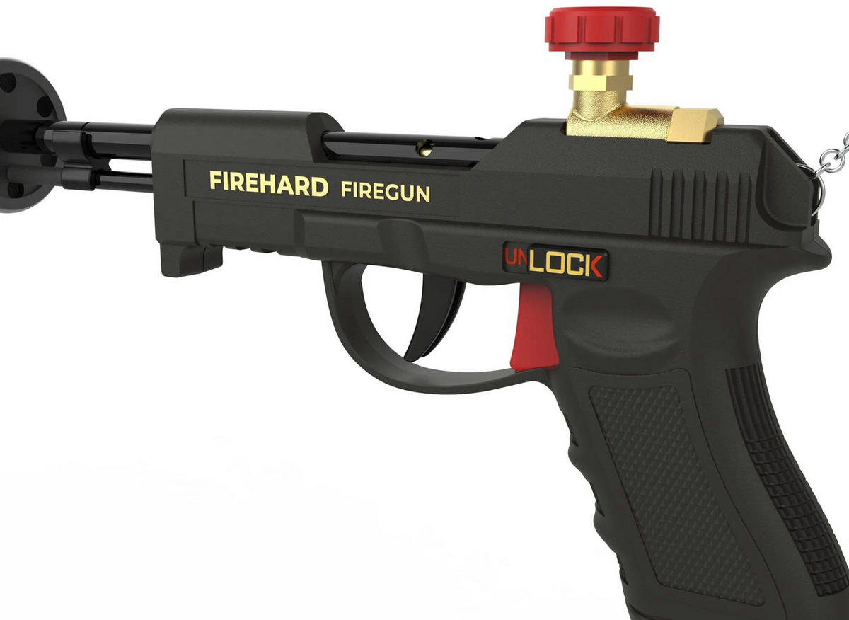 GRILLANZÜNDER Abflammgerät, mit Piezozündung, Sicherheitsverriegelung - Schwarz, Kunststoff (30.5/6.5/43cm) - Westfalia