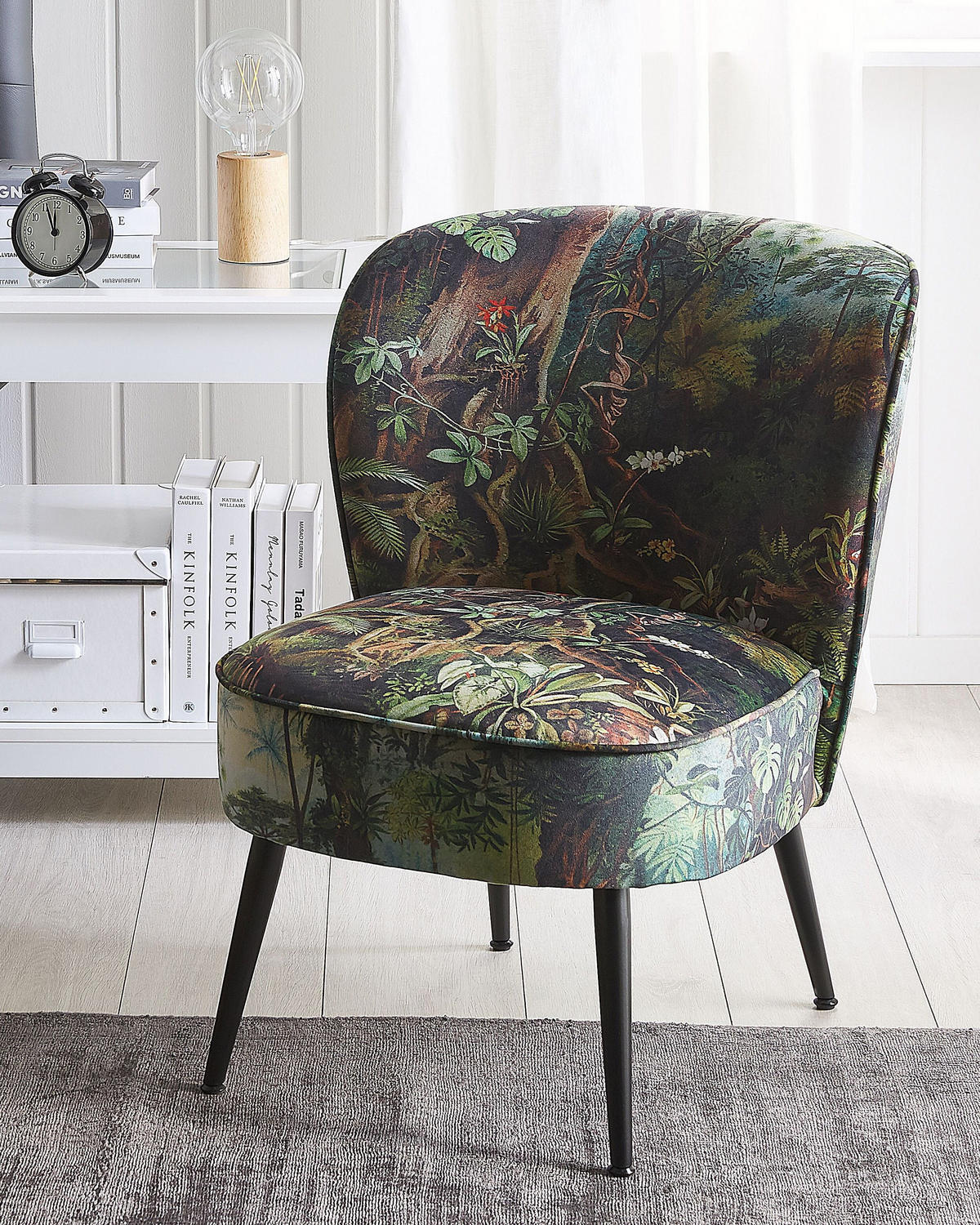 FOTEL Kárpit Zöld Voss - színes/zöld, textil/fém (60/76/52cm) - Beliani