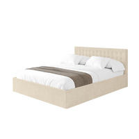 POLSTERBETT mit Bettkasten und Lattenrost, Boxbett ohne Matratze - PARI 180x200 Beige - Beige, Holzwerkstoff/Textil (180/200cm) - ALTDECOR