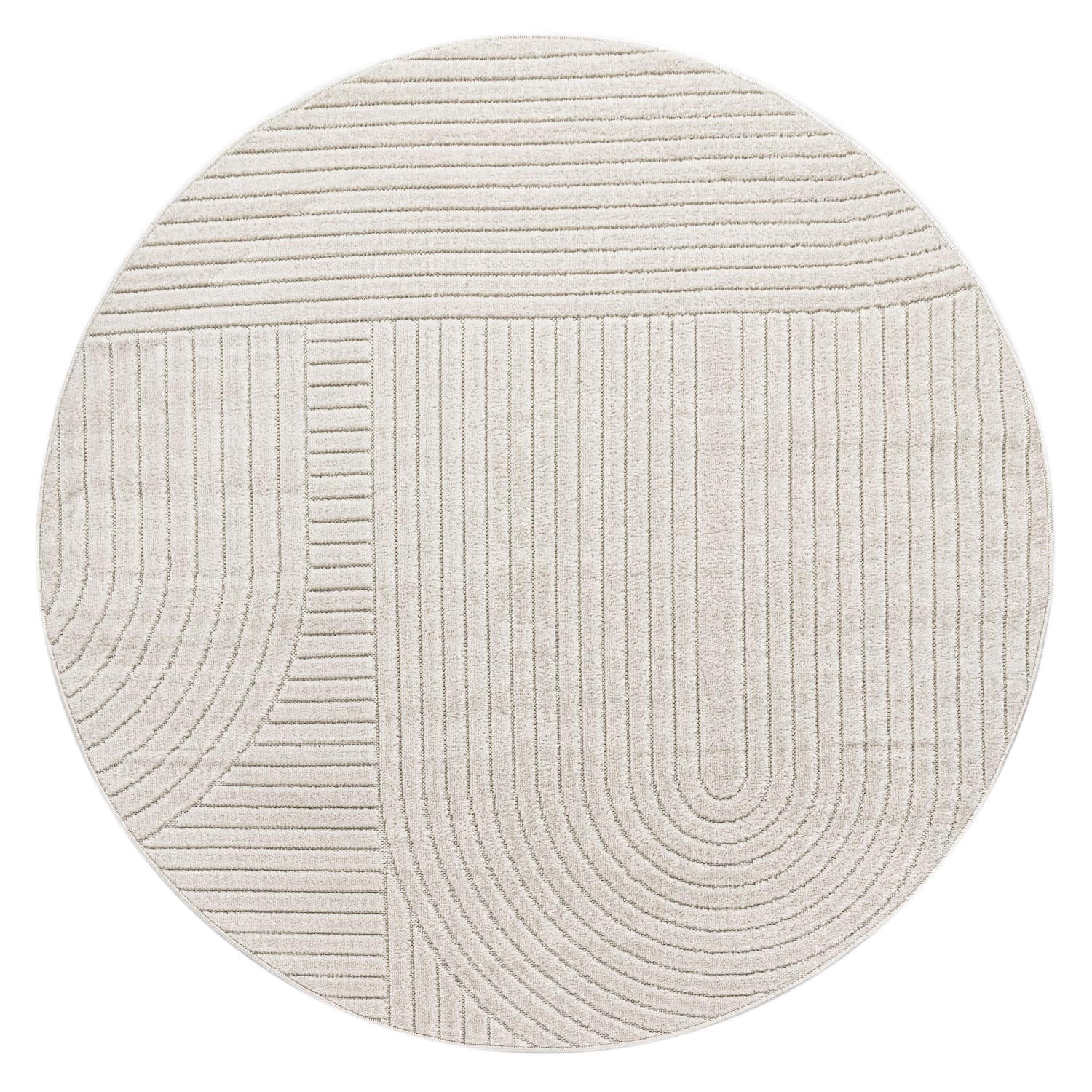 Paco Home Outdoorteppich Creme 160x160 cm