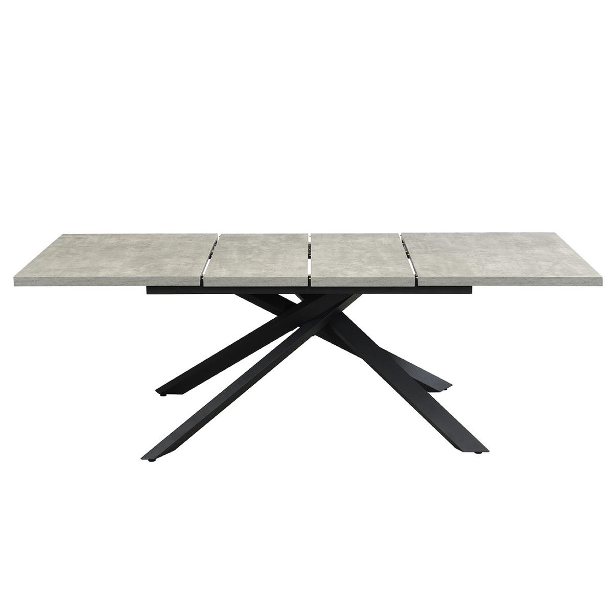 AUSZIEHTISCH MALTEX 140-220/90/76 cm - Schwarz/Grau, Metall (90/140/76cm) - DUBI Möbel
