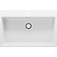 SPÜLBECKEN Riga, 2-er set Weiß 78/50 cm 1 Becken + Ablauf-Set ab 80er Unterschrank - Chromfarben/Weiß, Kunststoff (78/20/50cm) - Primagran