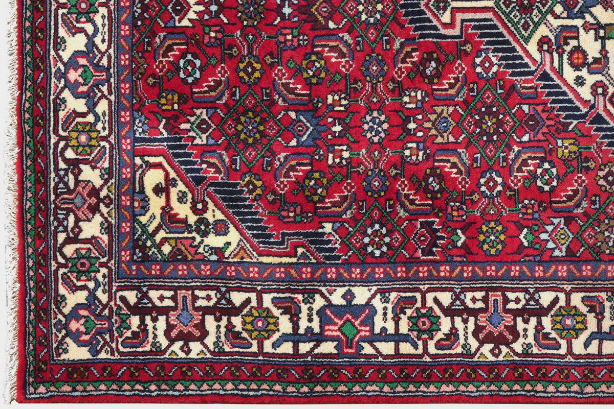 TEPPICH Assadabad Rot 192/122 cm Schurwolle - Rot, Textil (122/192cm) - Looma