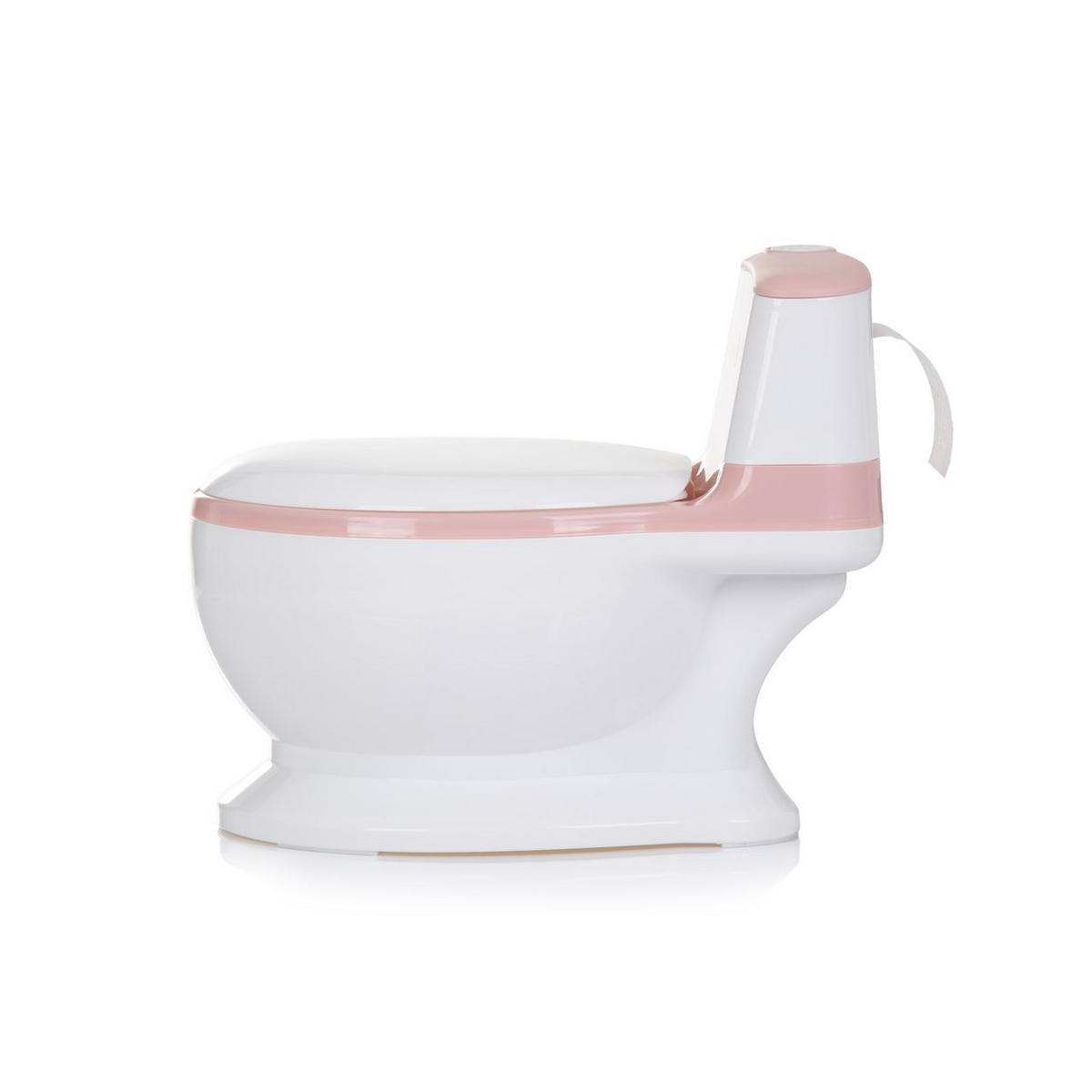 TÖPFCHEN Lux rosa Musik bis 20 kg, Toilettenpapierfach, Behälter abnehmbar, Klappdeckel - Rosa, Kunststoff (32/40cm) - Chipolino