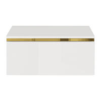 NACHTTISCH - 48.5 cm x 38.2 cm - Holz, Platte - Weiß - VUKIA - Weiß, Holz (48.5/19.8/38.2cm) - Vente-Unique