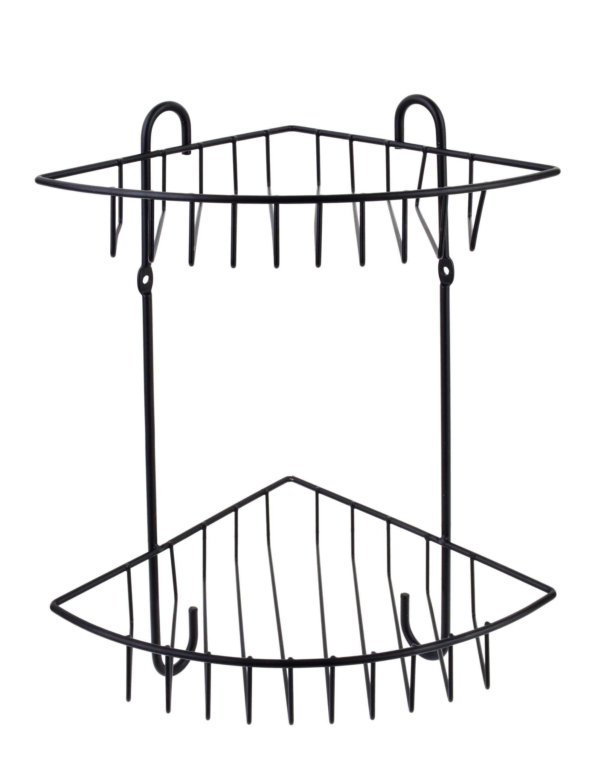 BADEZIMMERREGAL Carl 22/16/28,5cm Schwarz - Schwarz, Metall (22/28.5/16cm) - Mondex