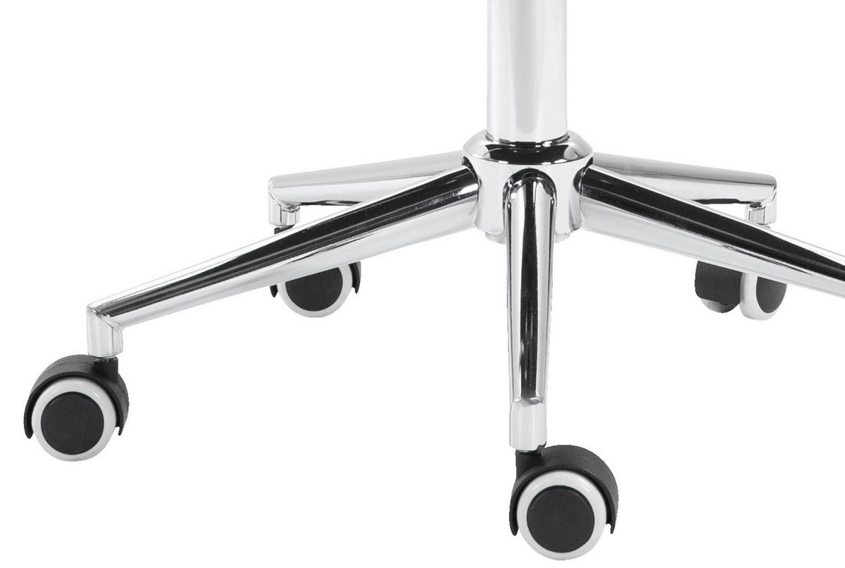 DREHSTUHL Stoff creme - Chromfarben/Creme, Textil/Metall (43/90/61cm) - CLP