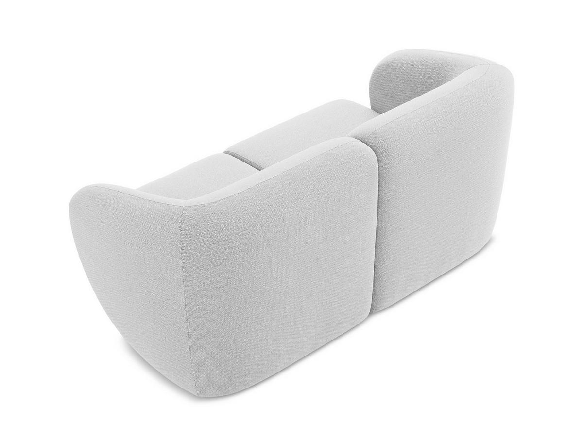 2-SITZER-SOFA Bouclé Stoff Grau - Silberfarben/Schwarz, Holzwerkstoff/Kunststoff (174/75/94cm) - Makamii
