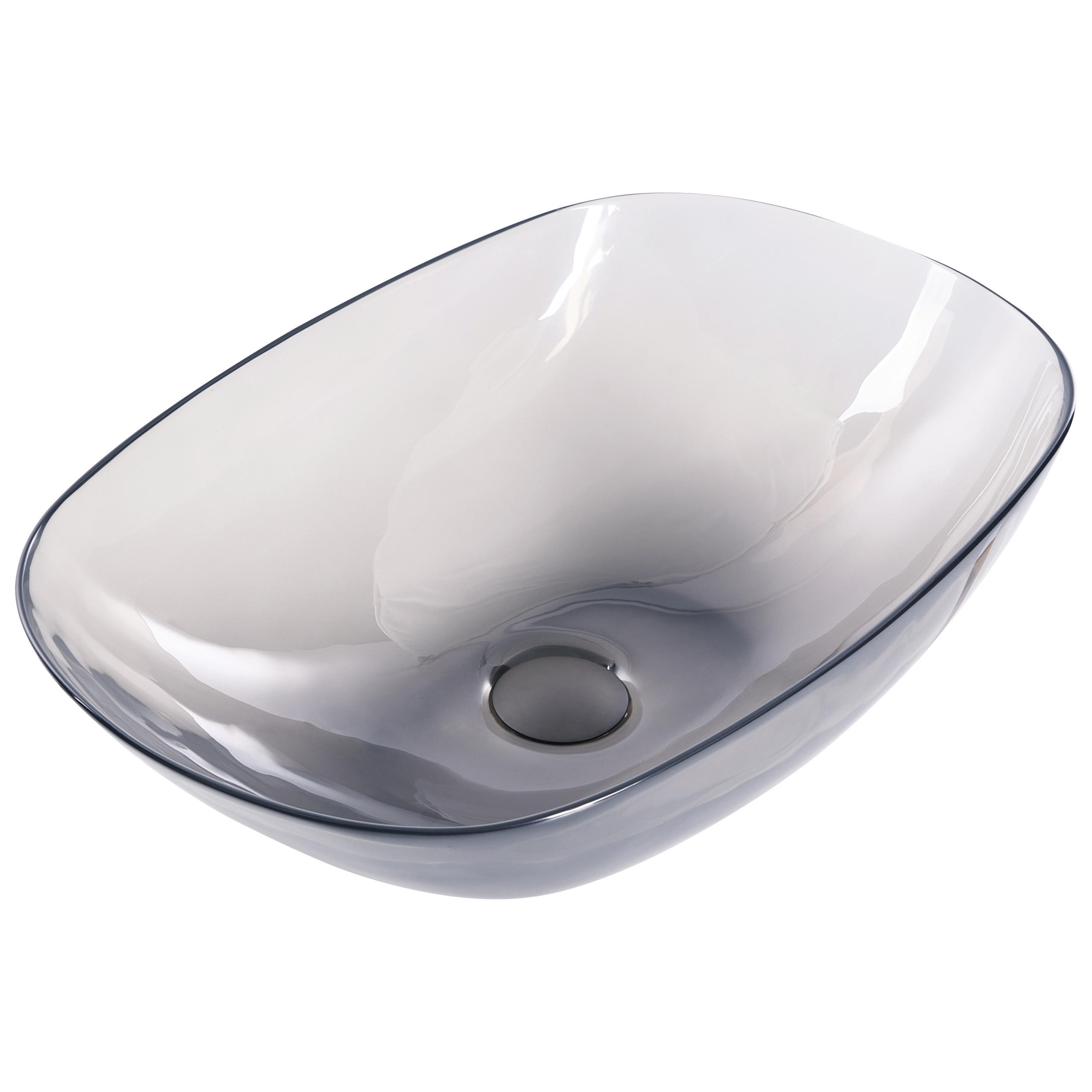 AUFSATZWASCHBECKEN Schwarz 54/36 cm Mineralwerkstoff Moengo - Transparent/Schwarz, Keramik (54/15/36cm) - Beliani