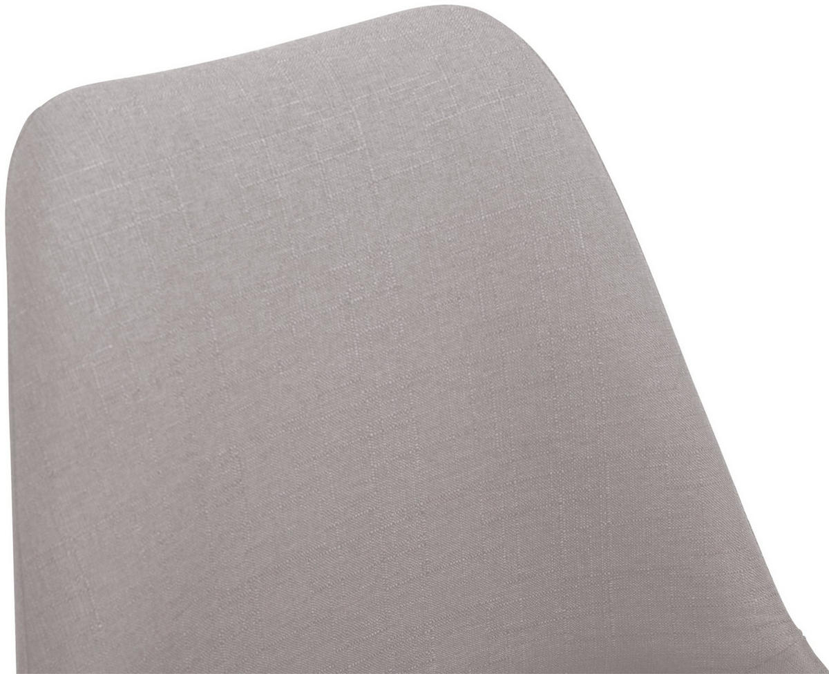 DREHSTUHL Stoff grau - Chromfarben/Grau, Textil/Metall (48/76/57cm) - CLP