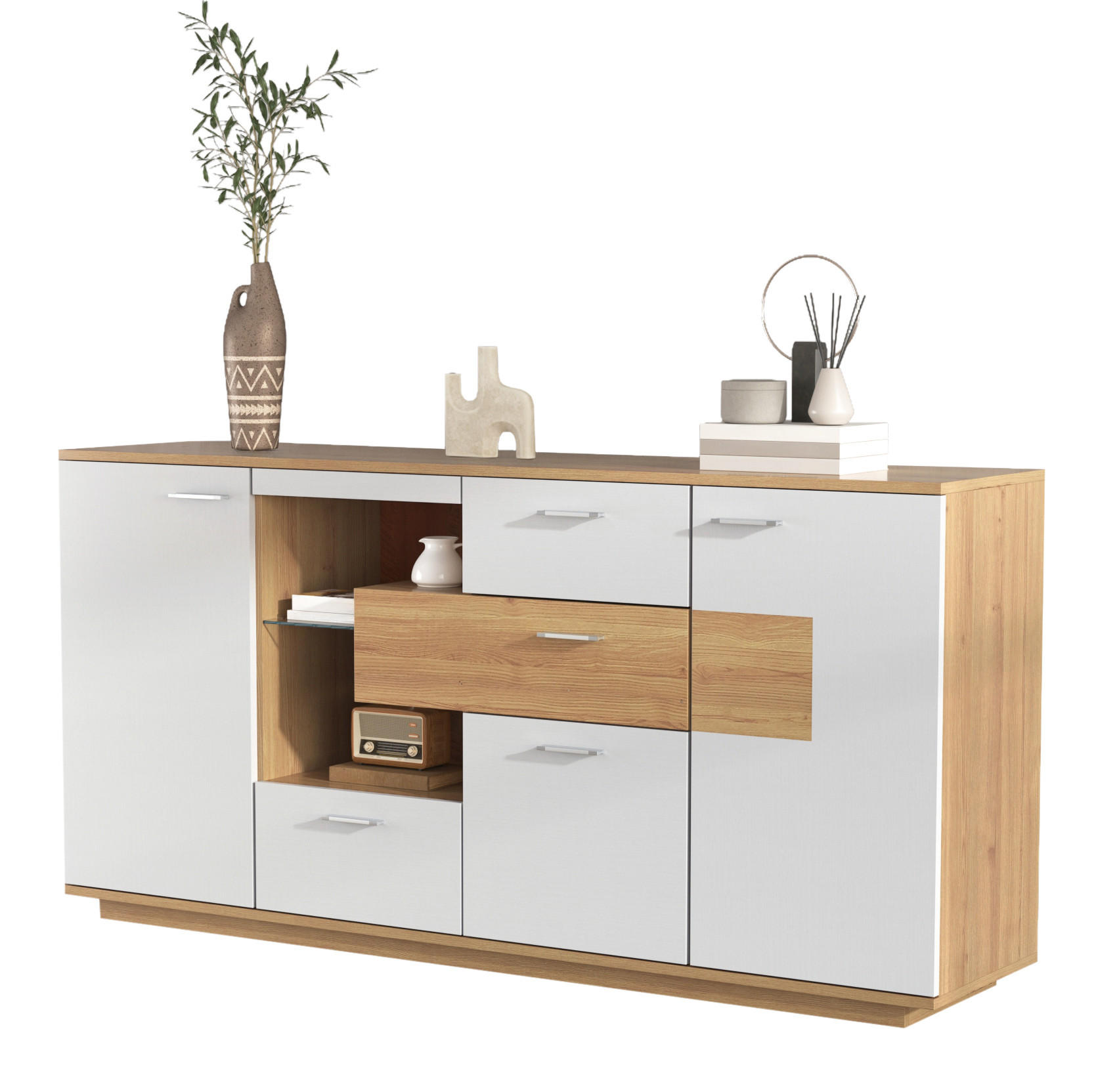 Flora Grace Sideboard Natur 160x77x40 cm