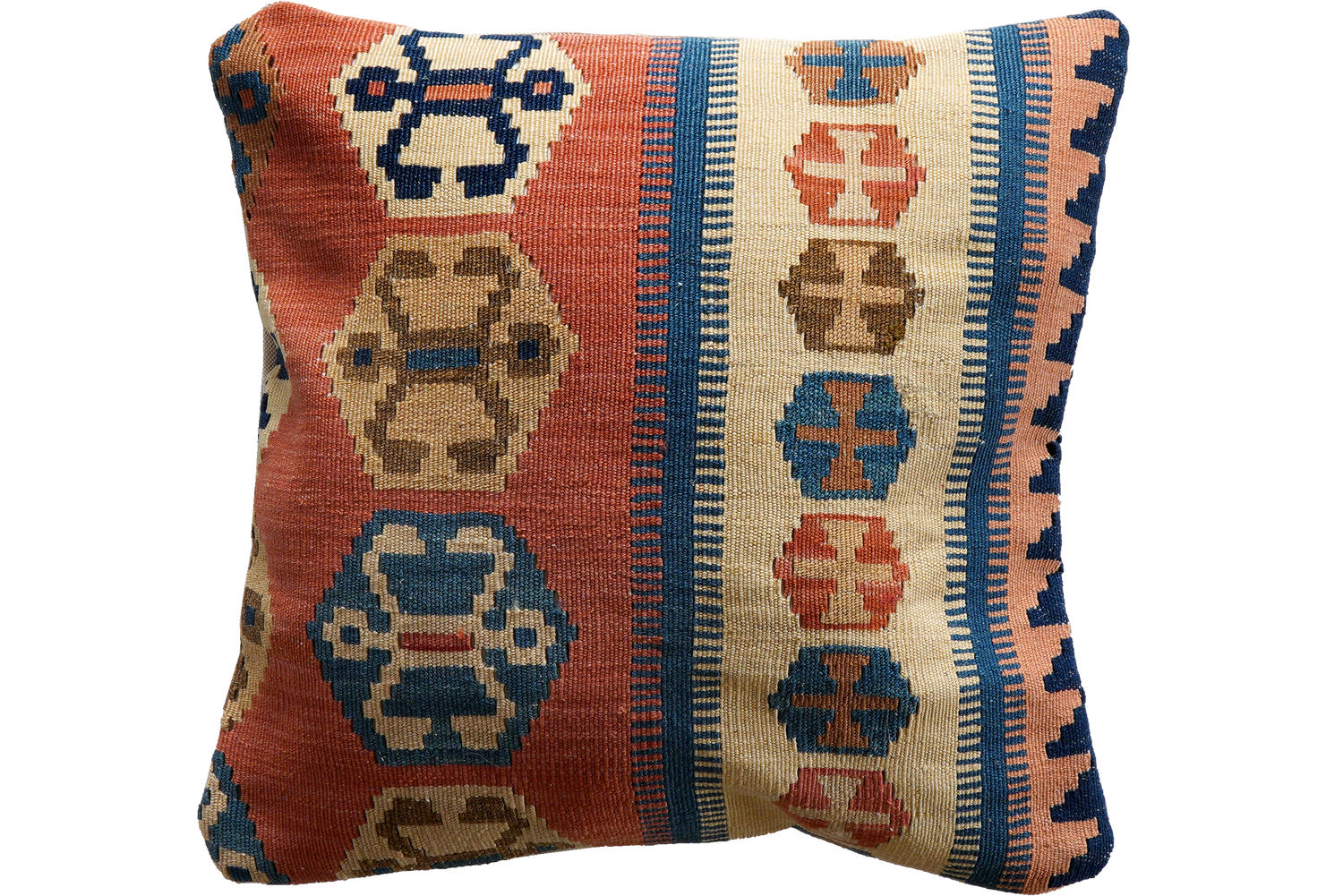 KELIM-KISSEN Mehrfarbig 50/50 cm Schurwolle - Multicolor, Textil (50/50cm) - Looma