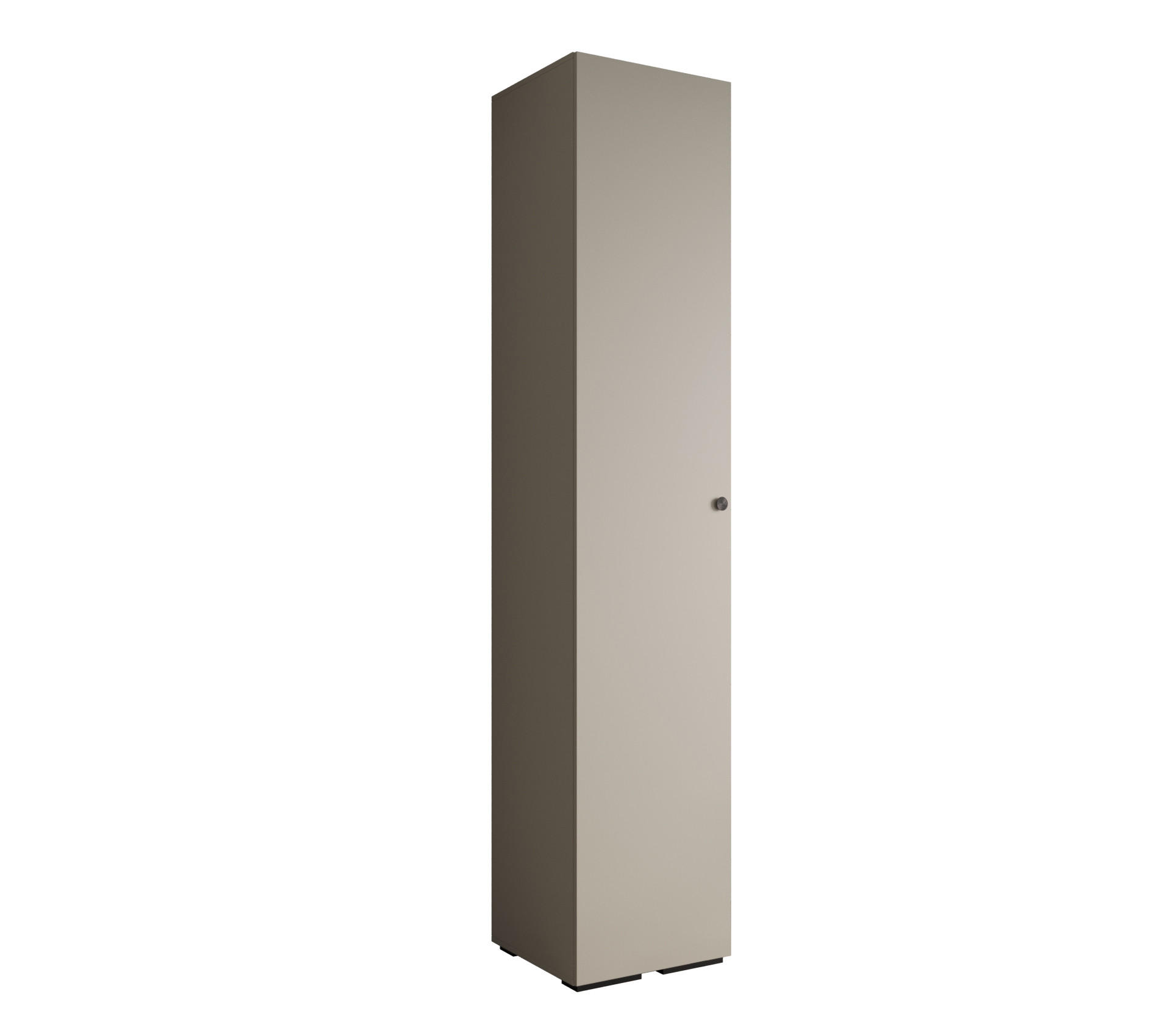 DREHTÜRENSCHRANK 236.7/50/47 1-türig - Kaschmir/Schwarz, Holz/Metall (50/236.7/47cm) - Abiks Möbel