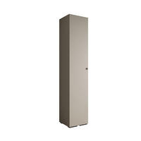 DREHTÜRENSCHRANK 236.7/50/47 1-türig - Kaschmir/Schwarz, Holz/Metall (50/236.7/47cm) - Abiks Möbel